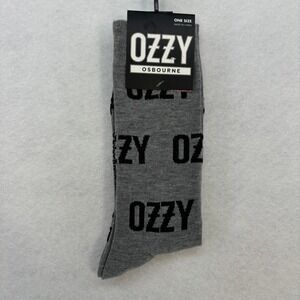 Ozzy Osbourne Socks‎ Gray Black Rock Band Music Mens Shoe Size 7-12 New